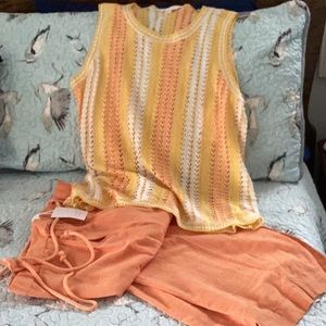 Lauren Conrad sweater vest and capris